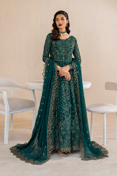 Iznik | Chinnon Chiffon | CC-47 Embroidered Chiffon -  Iznik Formal - Original Designer Dress - House of Maryam