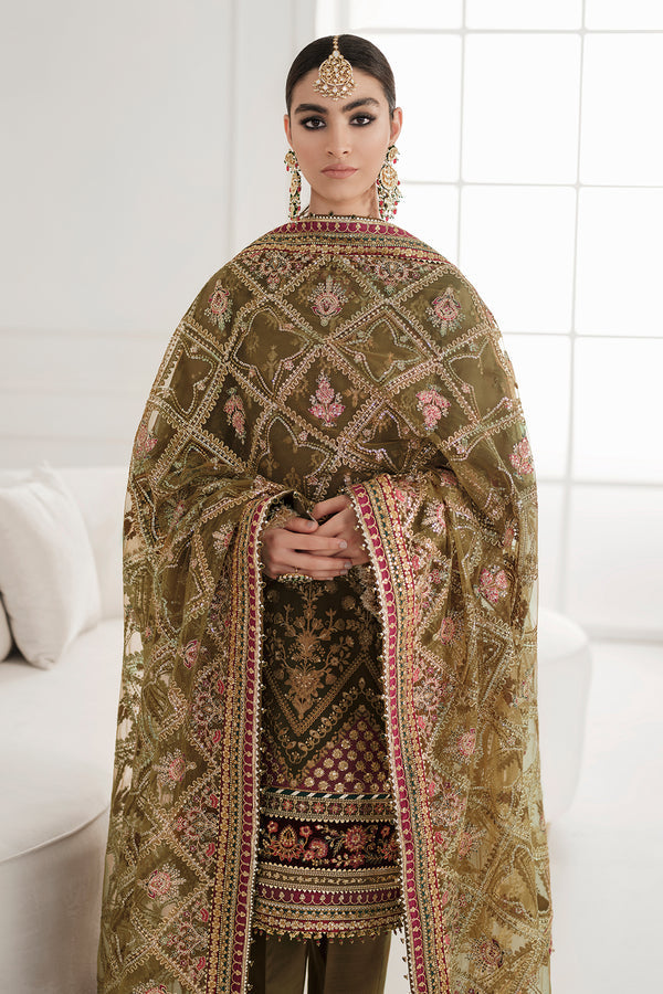 Baroque | Luxury Collection | EMBROIDERED CHIFFON CH10-06 -  Baroque Ladies Clothes - Original Designer Dress - House of Maryam