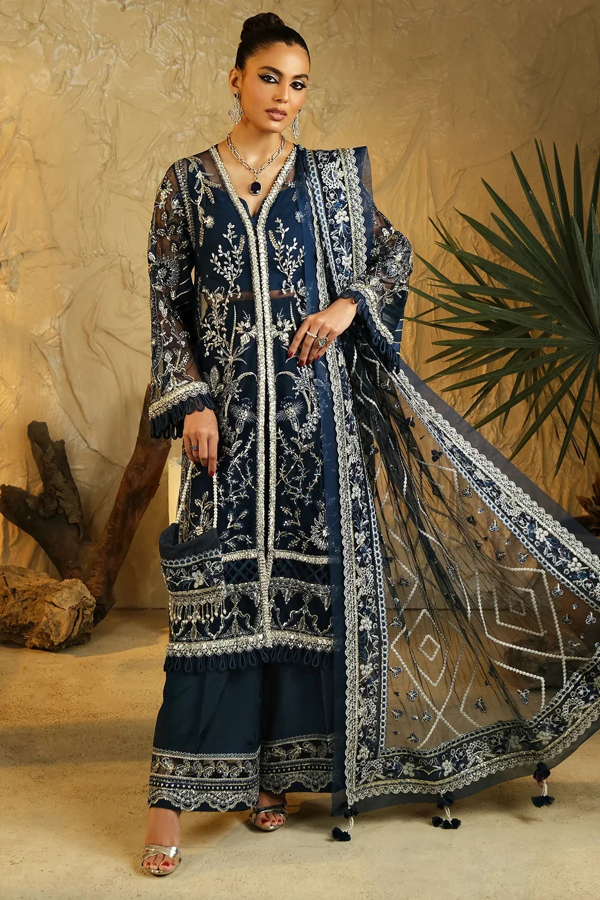 Mina Kashif | Kahani Luxury Formals 23 | Emerald -  Mina Kashif Formal - Original Designer Dress - House of Maryam