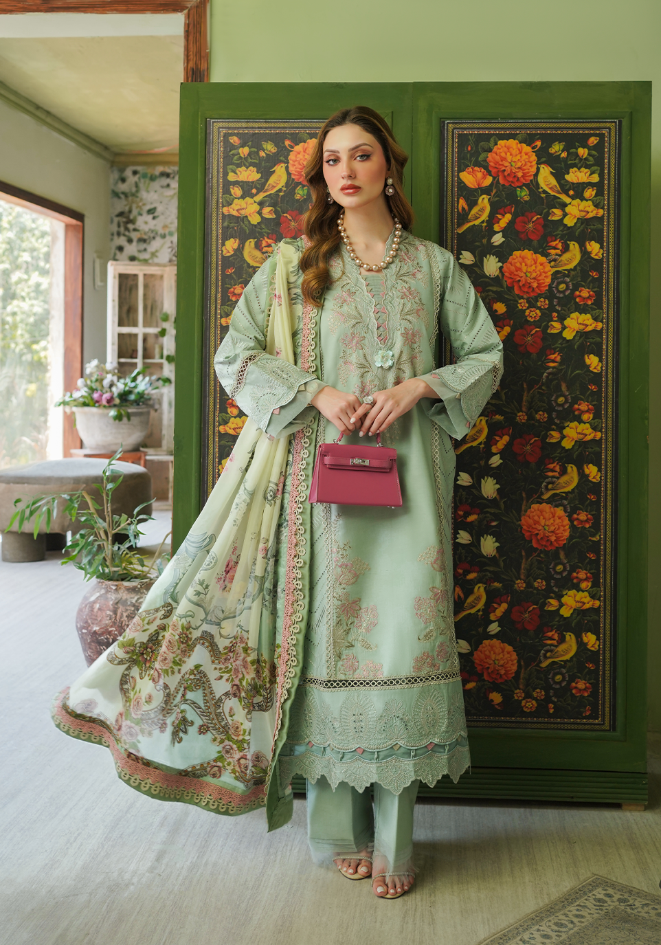 Zarqash | Tresor Luxury Lawn 24 | ZQT 009 GISELLE by Designer Zarqash - House of Maryam - Pakistani Designer Ethnic Wear in {{ shop.shopifyCountryName }}