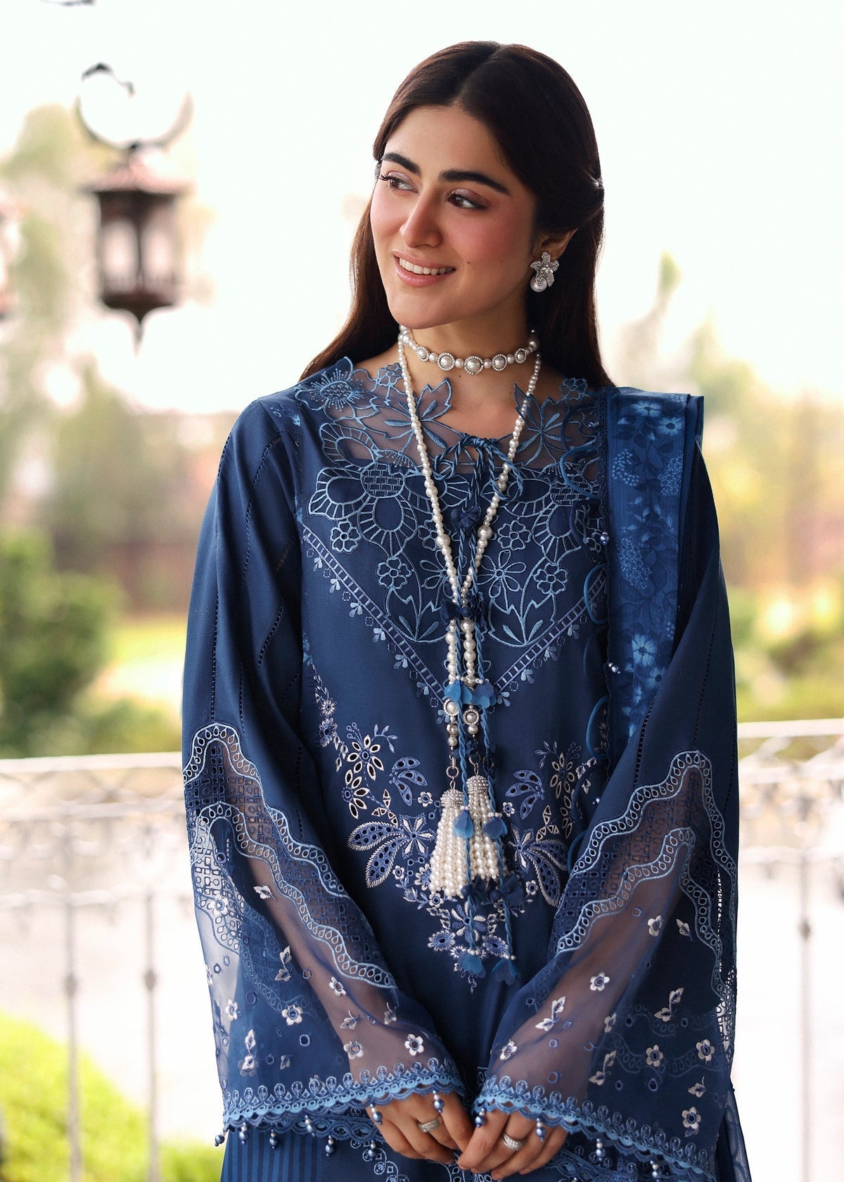 Sardinia | Embroidered Lawn Edit 26 | Terrace Blue, image 3