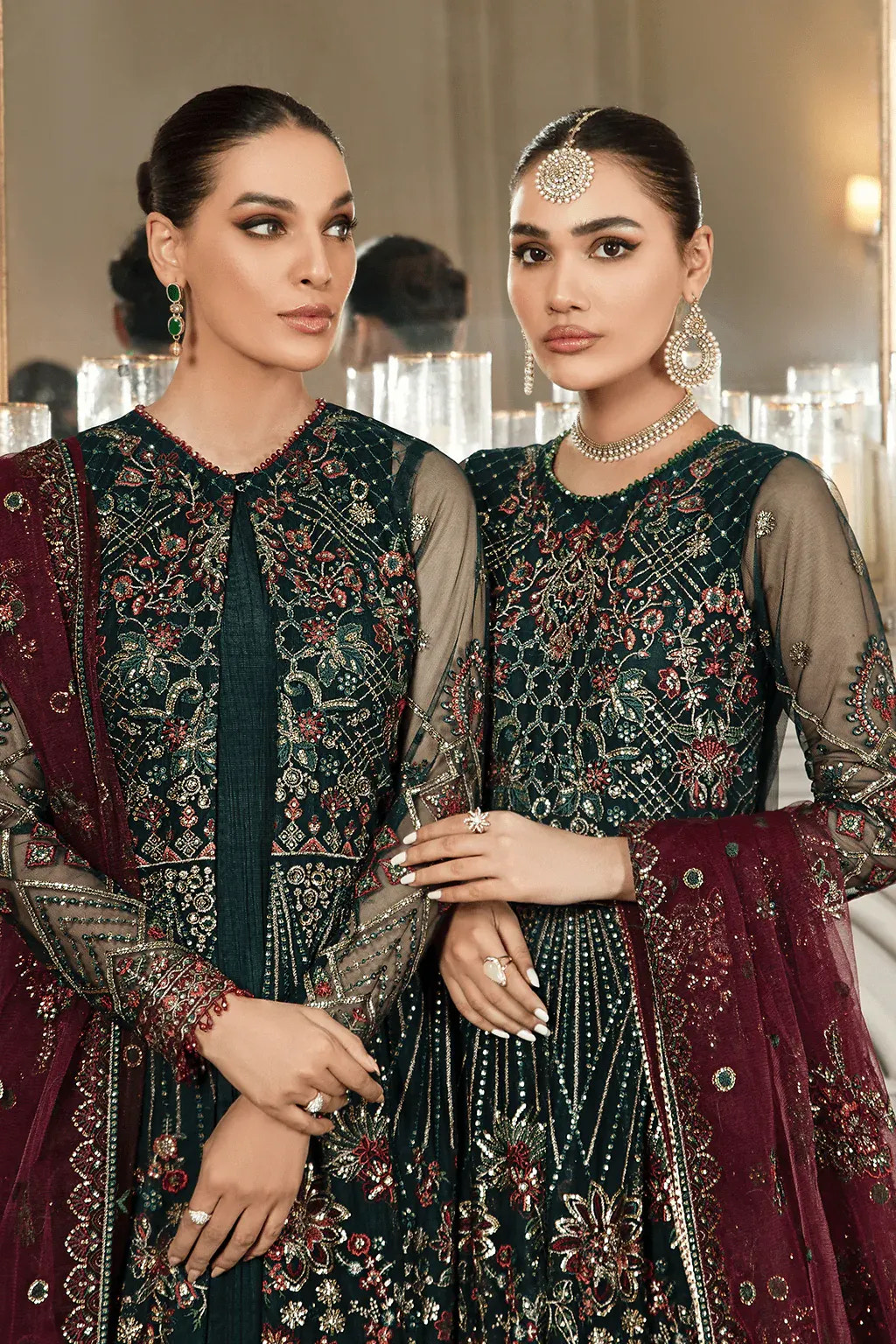 Zarif | Mehroz Formals | PINE GREEN -  Zarif Formal - Original Designer Dress - House of Maryam