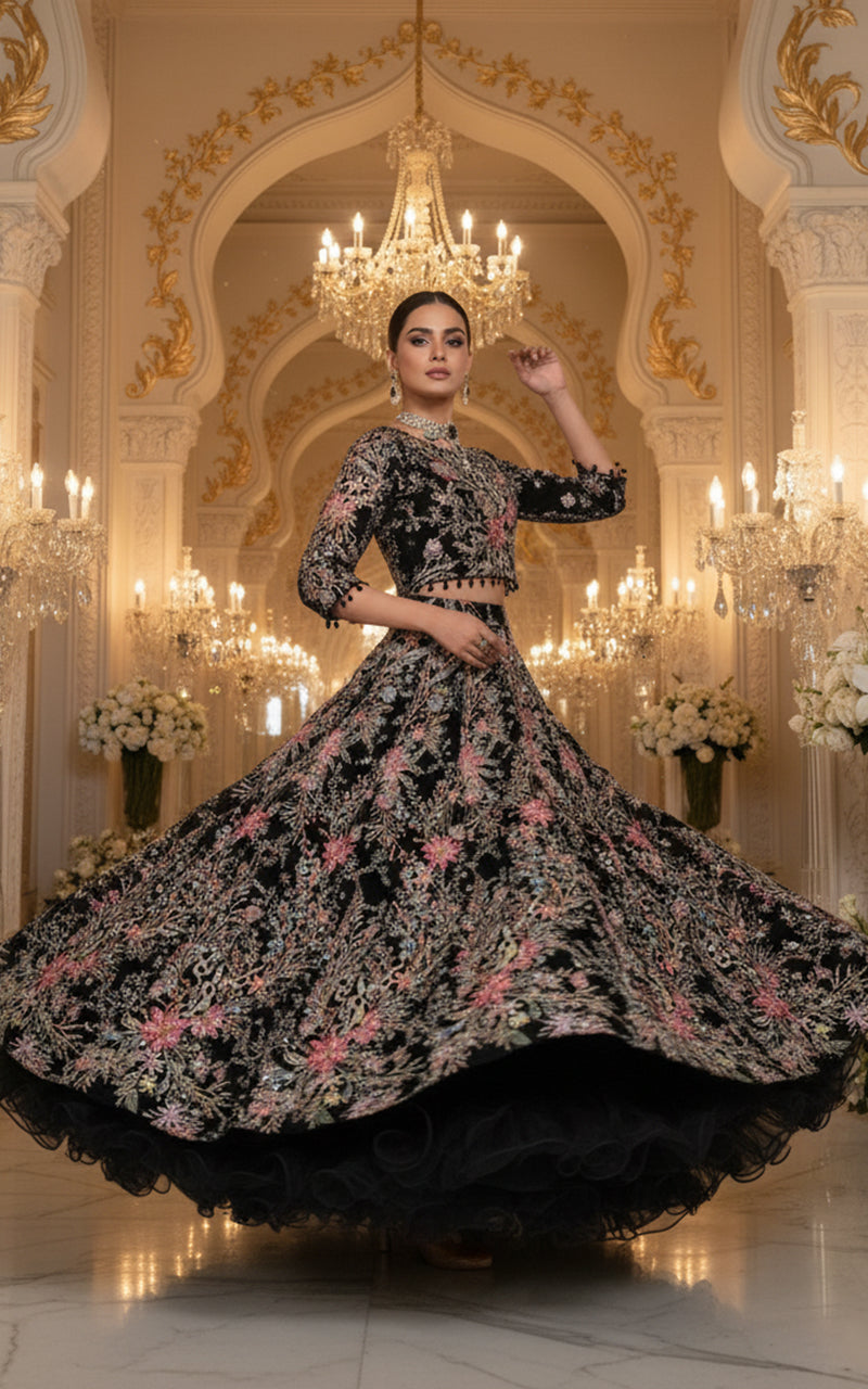 Threads and Motifs | Formal Dresses 25 | Embroidered Blouse With Lehenga-5
