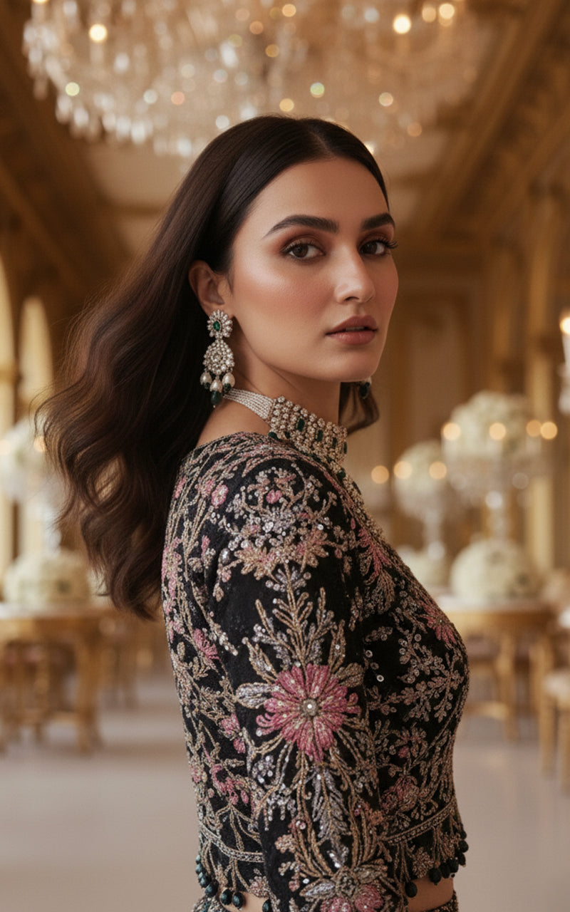Threads and Motifs | Formal Dresses 25 | Embroidered Blouse With Lehenga-4