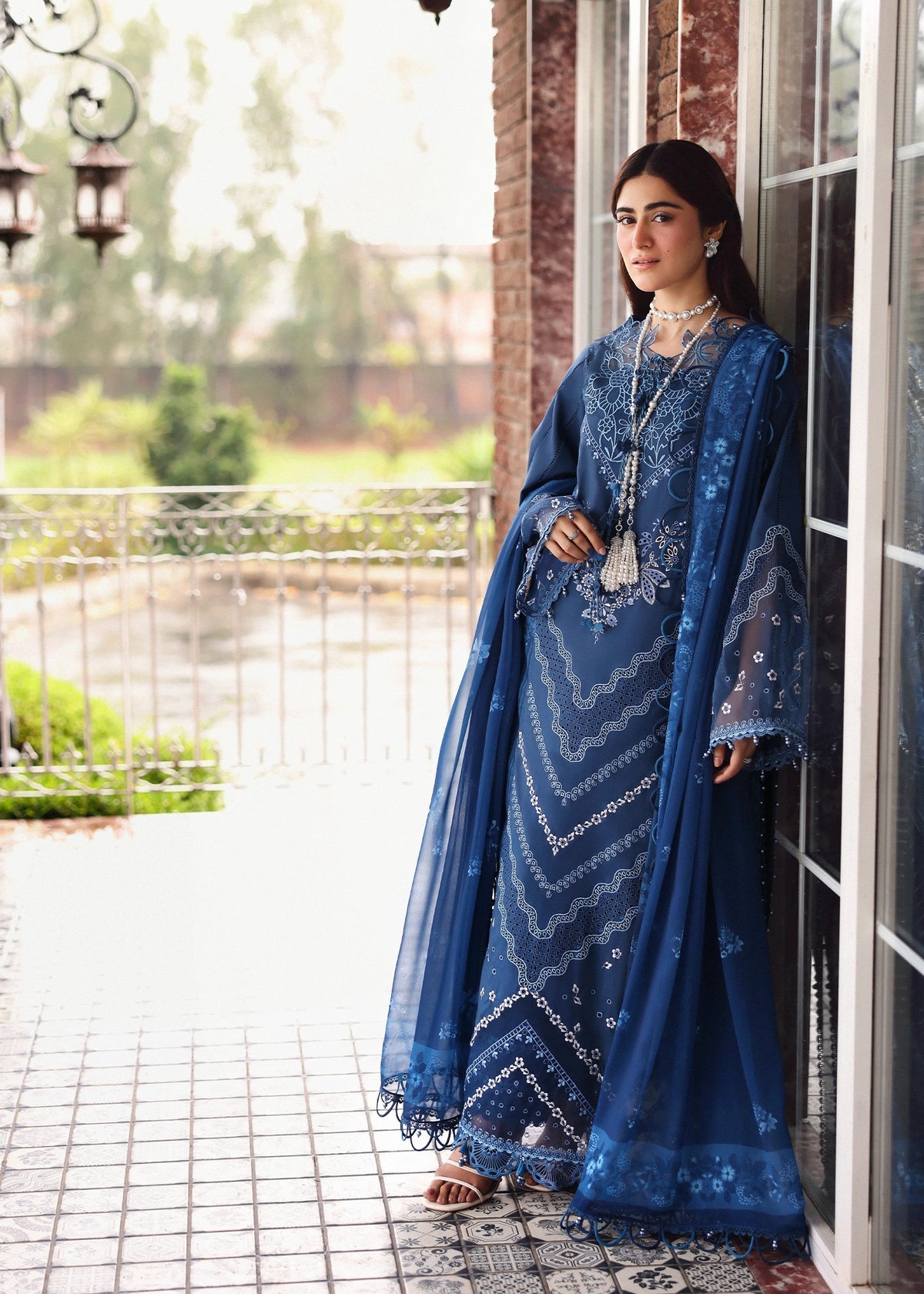 Sardinia | Embroidered Lawn Edit 26 | Terrace Blue, image 2