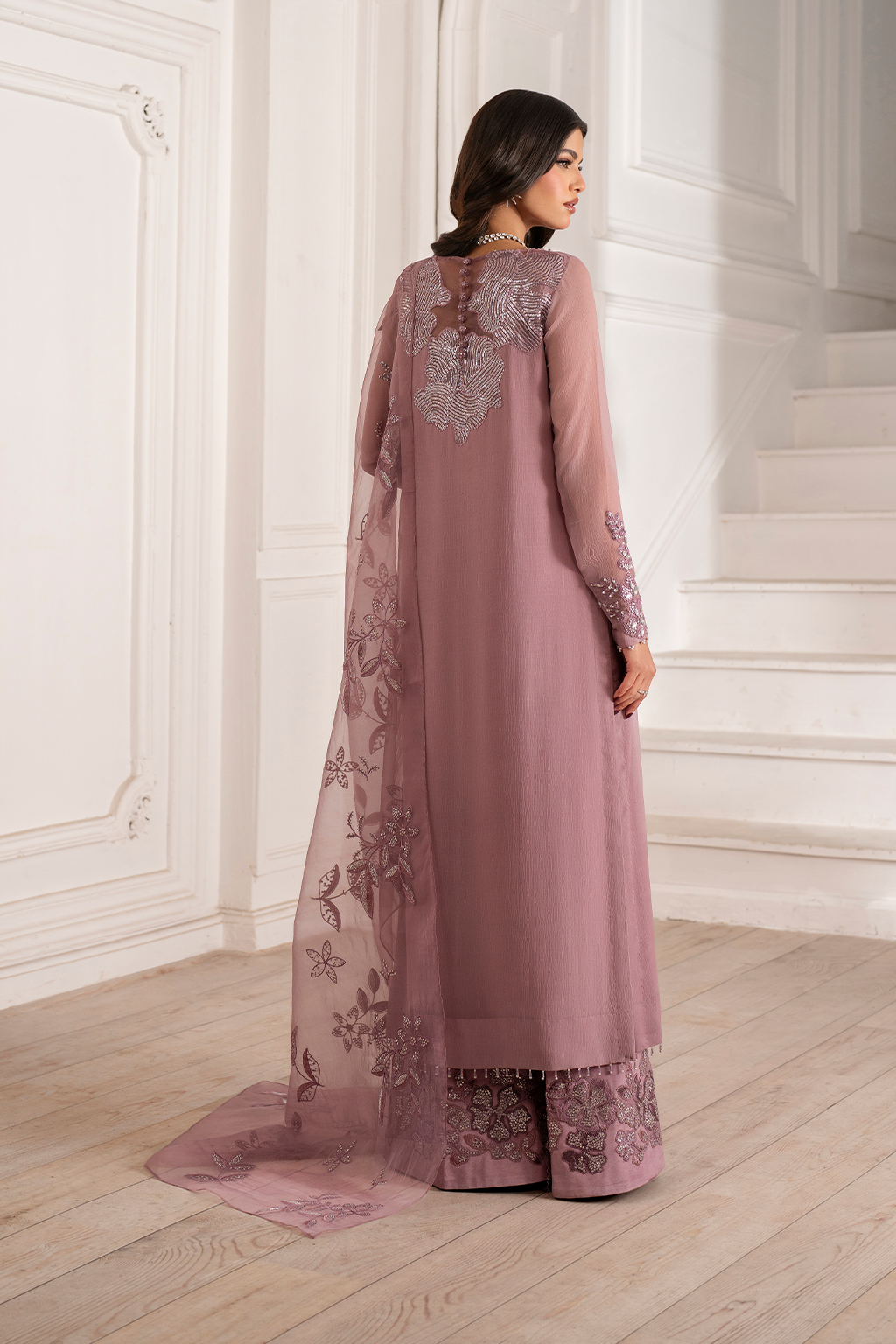 Iznik I Festive Formal I UE-418 Embroidered Chiffon -  Iznik Ladies Clothes - Original Designer Dress - House of Maryam