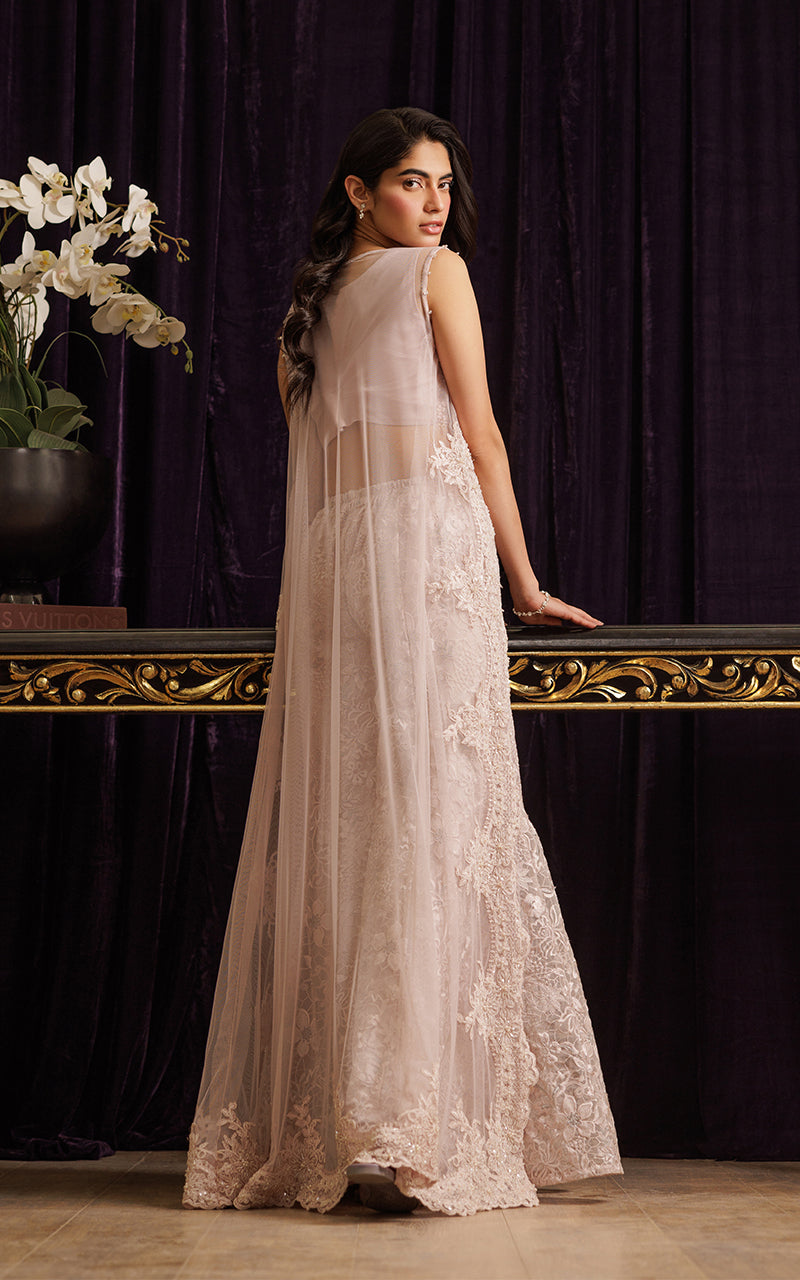 Threads and Motifs | Formal Dresses 25 | Net Embroidered Jacket with Embroidered Tube & Trouser -  Threads and Motifs Ladies Clothes - Original Designer Dress - House of Maryam