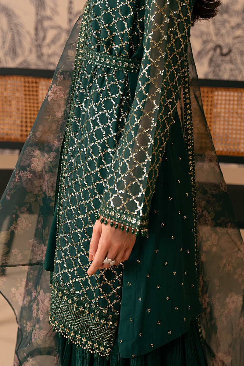 Cross Stitch | Luxe Atelier 24 | VIRIDIAN HAVEN by Designer Cross Stitch - House of Maryam - Pakistani Designer Ethnic Wear in {{ shop.shopifyCountryName }}