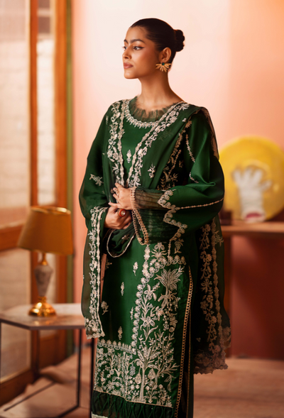 Humdum | Lala Rukh Lawn | Lalarukh - D10 -  Humdum Ladies Clothes - Original Designer Dress - House of Maryam