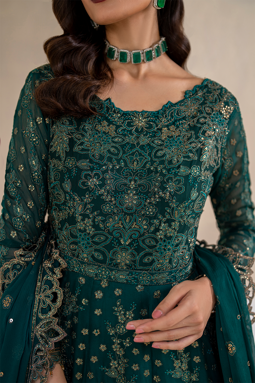 Iznik | Chinnon Chiffon | CC-47 Embroidered Chiffon