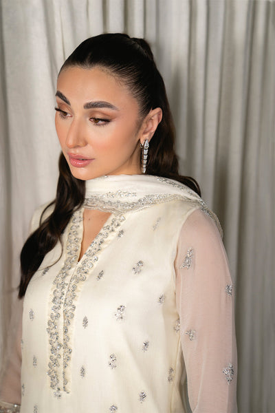 Neeshay | Ready to Wear Chiffon | RTW-CHFN-06 White