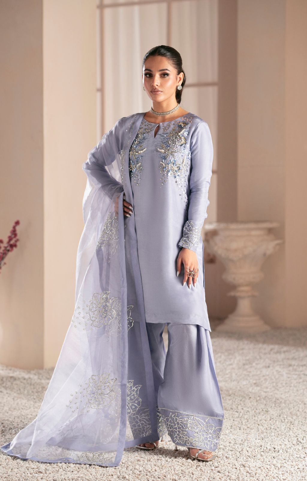 Ajr Couture | Symphony Luxe Festive 25 | Crimson -  AJR Couture Ladies Clothes - Original Designer Dress - House of Maryam
