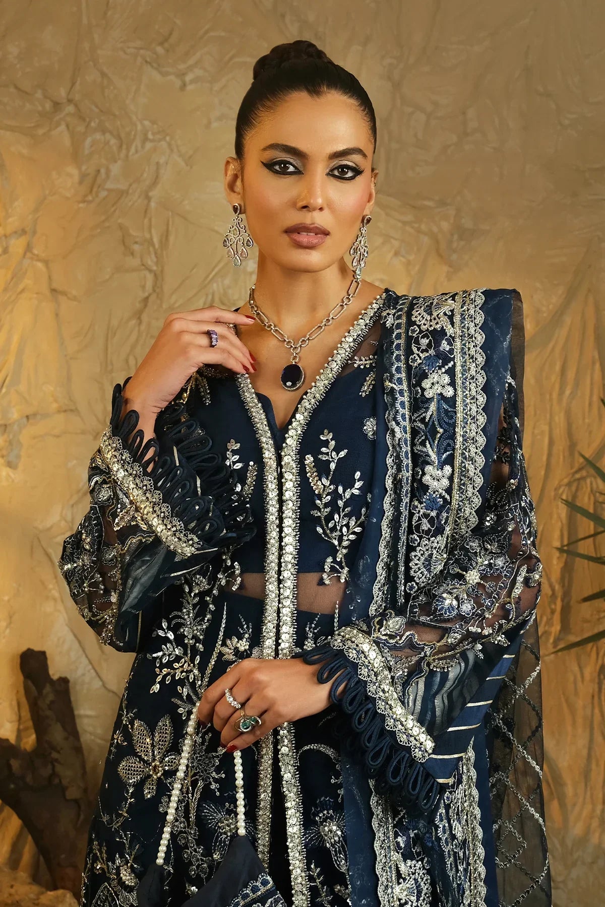 Mina Kashif | Kahani Luxury Formals 23 | Emerald by Designer Mina Kashif - House of Maryam - Pakistani Designer Ethnic Wear in {{ shop.shopifyCountryName }}