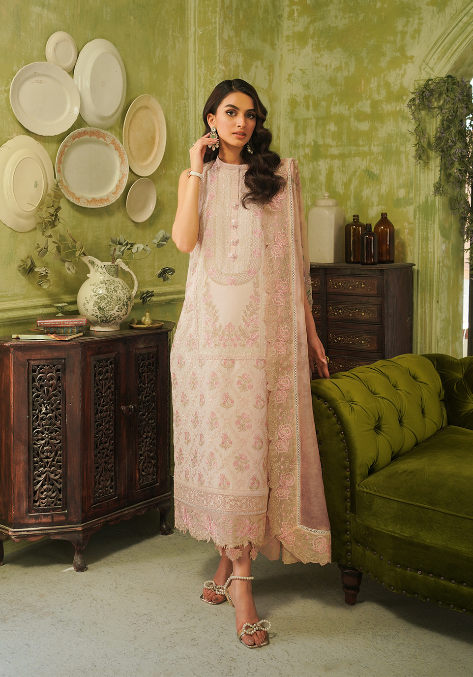 Zarqash | Tresor Luxury Lawn 24 | ZQT 003 FLORA by Zarqash - House of Maryam