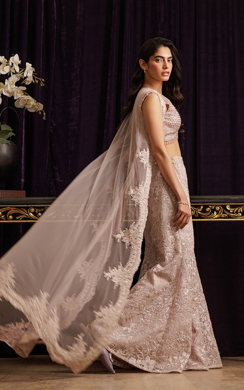 Threads and Motifs | Formal Dresses 25 | Net Embroidered Jacket with Embroidered Tube & Trouser -  Threads and Motifs Ladies Clothes - Original Designer Dress - House of Maryam