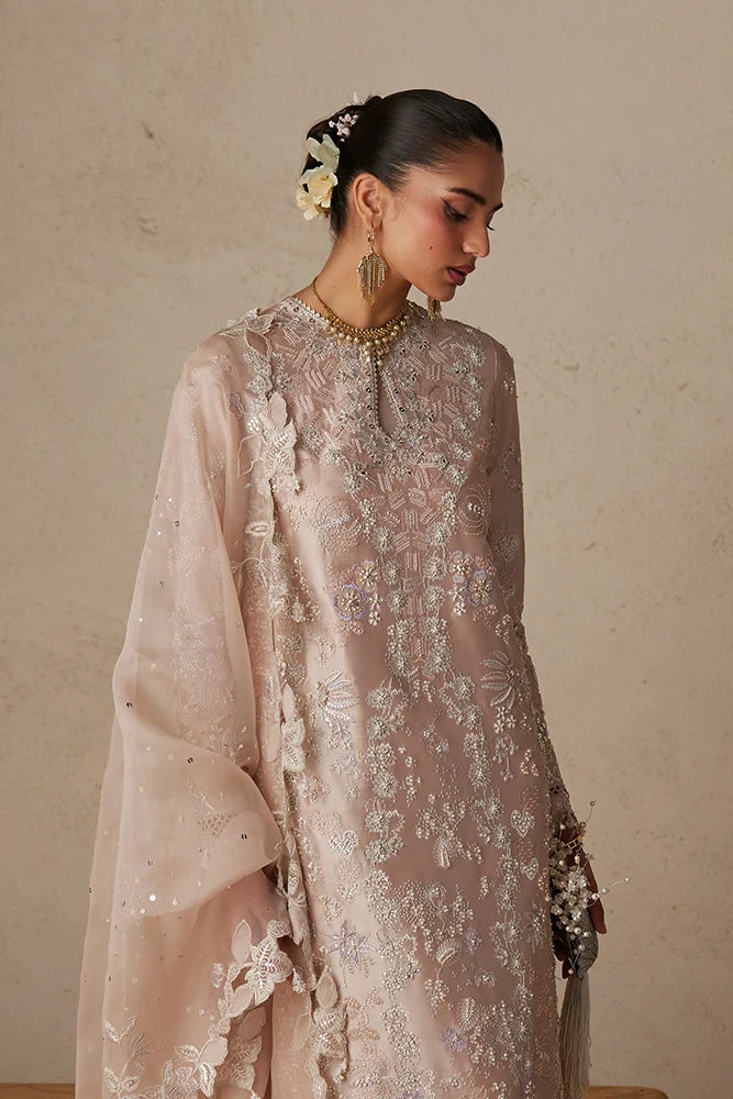 Suffuse Sarv blush pink embroidered shirt and trousers, photo 2
