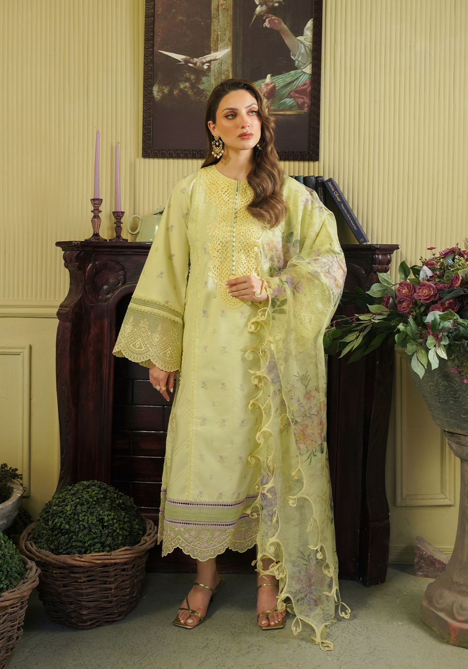 Zarqash | Tresor Luxury Lawn 24 | ZQT 008 PRIMROSE by Designer Zarqash - House of Maryam - Pakistani Designer Ethnic Wear in {{ shop.shopifyCountryName }}