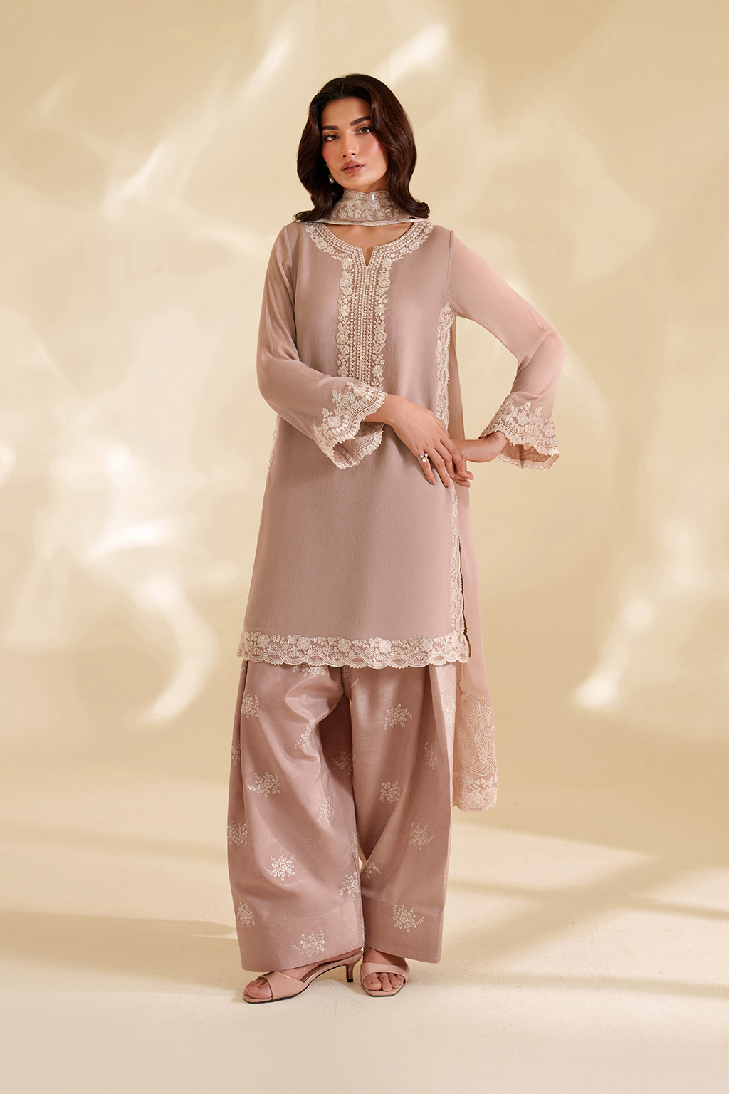 Iznik I Festive Formal I CC-79 Embroidered Chiffon -  Iznik Ladies Clothes - Original Designer Dress - House of Maryam
