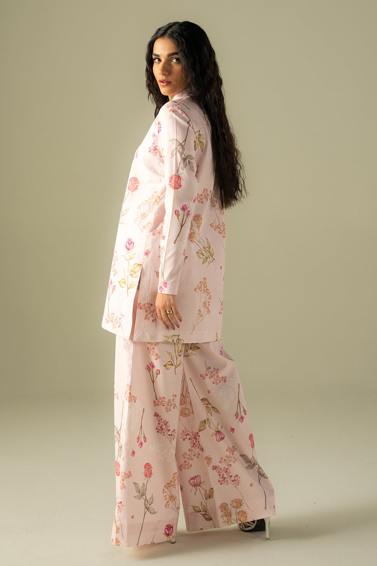 Afrozeh Crushed blush pink lawn co-ord set, photo 2