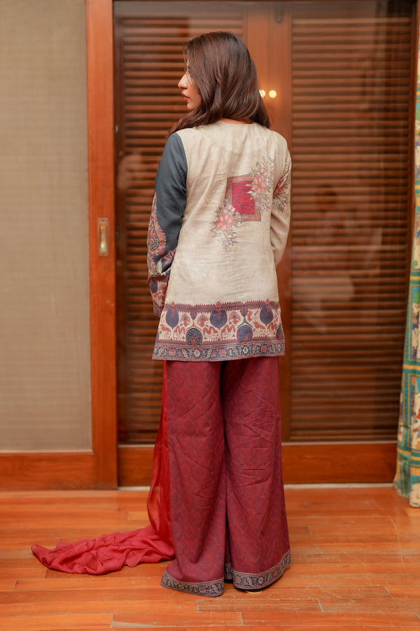 Shamaeel Ansari | Nazaakat Pret | Royal Crimson, image 2