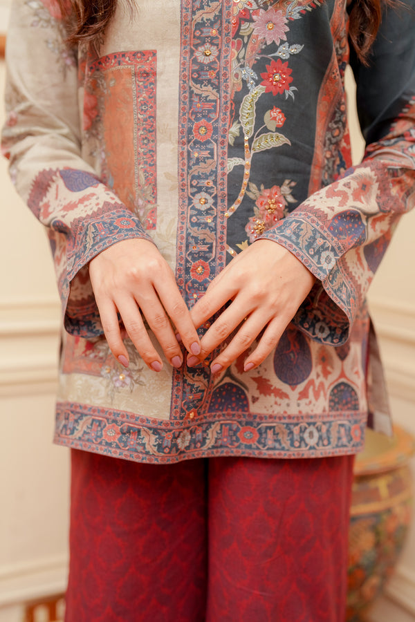 Shamaeel Ansari | Nazaakat Pret | Royal Crimson, image 3