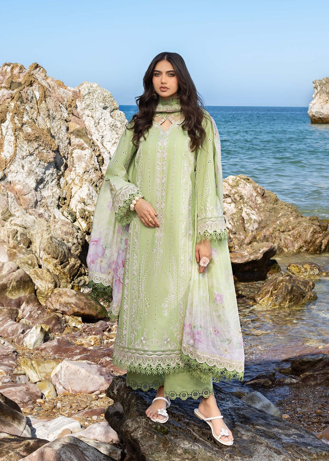 Akbar Aslam | Mare Lawn Edit 25 | Faye -  Akbar Aslam Ladies Clothes -  House of Maryam
