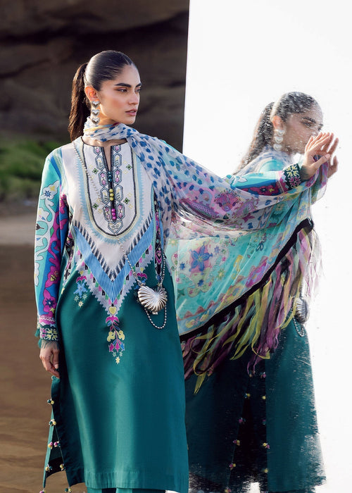 Sadaf Fawad Khan | Siraa Lawn 25 | Surf Gypsy -  Sadaf Fawad Khan Ladies Clothes - Original Designer Dress - House of Maryam