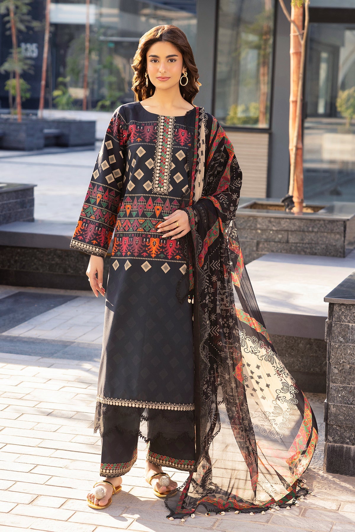 Charizma | Infinity Lawn | 3-PC Unstitched Embroidered Lawn Collection IN6-03, image 4