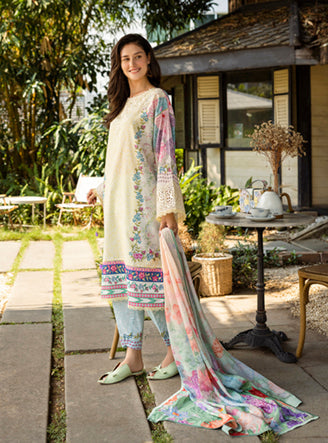 Roheenaz | Ethereal Bloom Lawn 25 | Velora -  Roheenaz Ladies Clothes - Original Designer Dress - House of Maryam