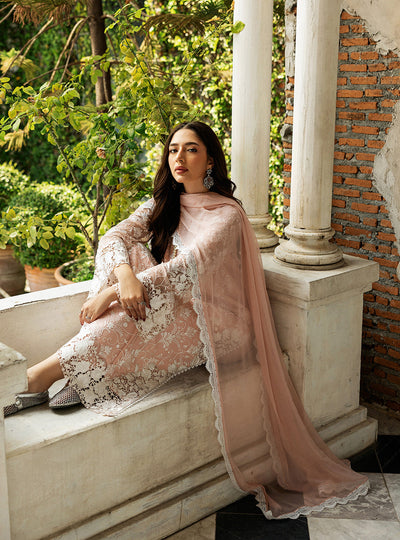 Zainab Chottani | Ramadan Edit 25 | Salmon Pink Celeste -  Zainab Chottani Ladies Clothes - Original Designer Dress - House of Maryam