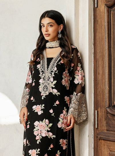 Zainab Chottani | Ramadan Edit 25 | Black Rose Waltz -  Zainab Chottani Ladies Clothes - Original Designer Dress - House of Maryam
