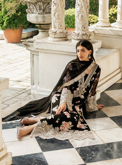 Zainab Chottani | Ramadan Edit 25 | Black Rose Waltz -  Zainab Chottani Ladies Clothes - Original Designer Dress - House of Maryam