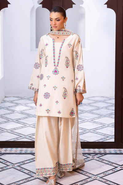 Charizma | Festive Pret | 3-PC Embroidered Raw-Silk CMA-6-404