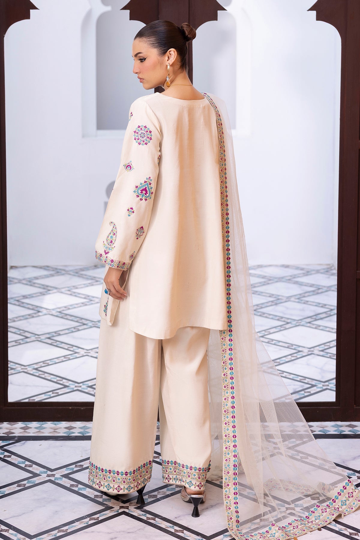 Charizma | Festive Pret | 3-PC Embroidered Raw-Silk CMA-6-404, image 2