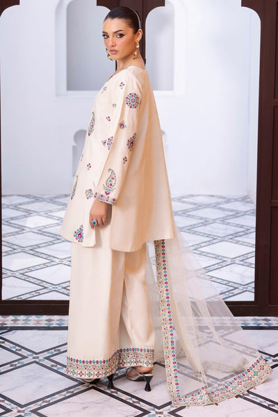 Charizma | Festive Pret | 3-PC Embroidered Raw-Silk CMA-6-404