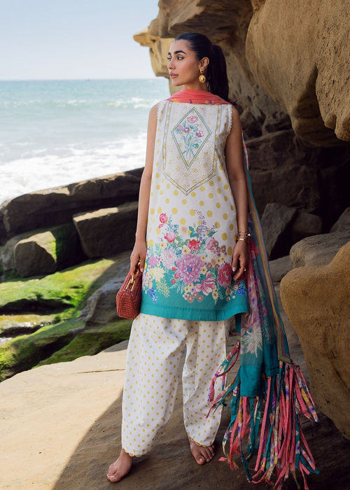 Sadaf Fawad Khan | Siraa Lawn 25 | Retro Polka -  Sadaf Fawad Khan Ladies Clothes - Original Designer Dress - House of Maryam
