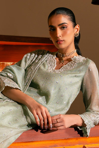 Cross Stitch | Luxury Pret | Minty Meadow-2 PC (Shirt & Dupatta)