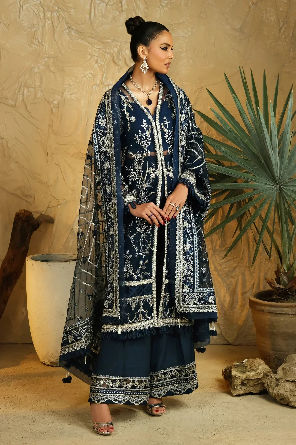 Mina Kashif | Kahani Luxury Formals 23 | Emerald -  Mina Kashif Formal - Original Designer Dress - House of Maryam