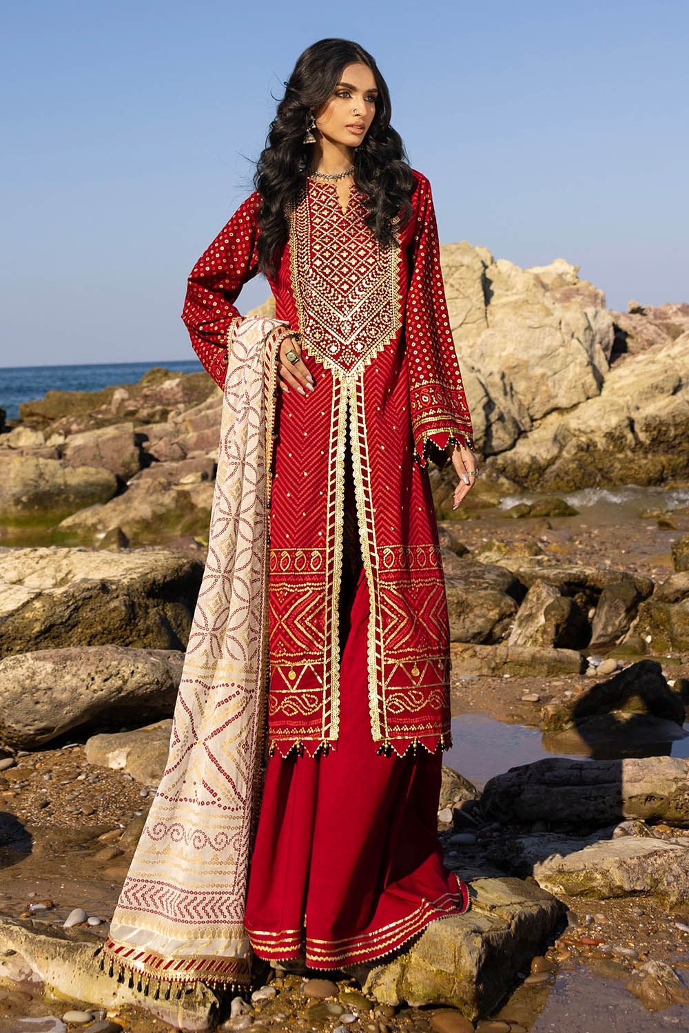 Gul Ahmed | Chunri Lawn 25 | BM-52022 -  Gul Ahmed Ladies Clothes - Original Designer Dress - House of Maryam