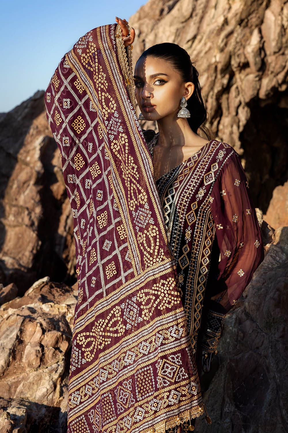 Gul Ahmed | Chunri Lawn 25 | BM-52023 -  Gul Ahmed Ladies Clothes - Original Designer Dress - House of Maryam