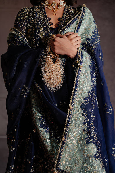 Suffuse Rishaal indigo organza pishwas and lehenga, photo 3