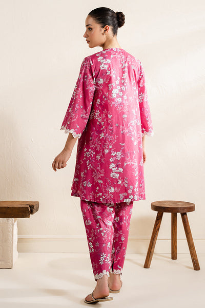 Cross Stitch | Basic Pret | Deep Blush-2 PC (Shirt & Trouser)
