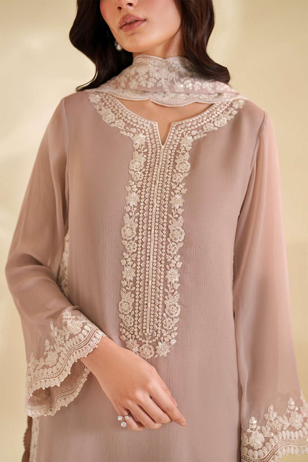 Iznik I Festive Formal I CC-79 Embroidered Chiffon -  Iznik Ladies Clothes - Original Designer Dress - House of Maryam