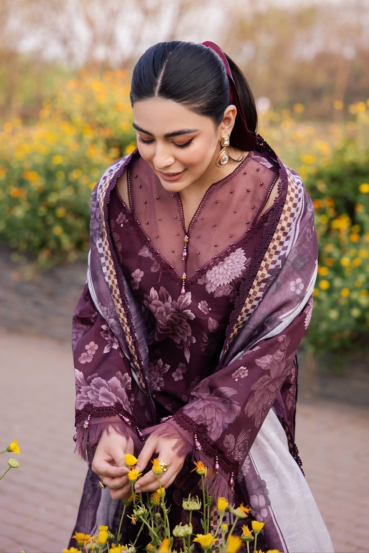 Alizeh | Sheen Lawn Prints 24 | ASTER -  Alizeh Casuals - Original Designer Dress - House of Maryam