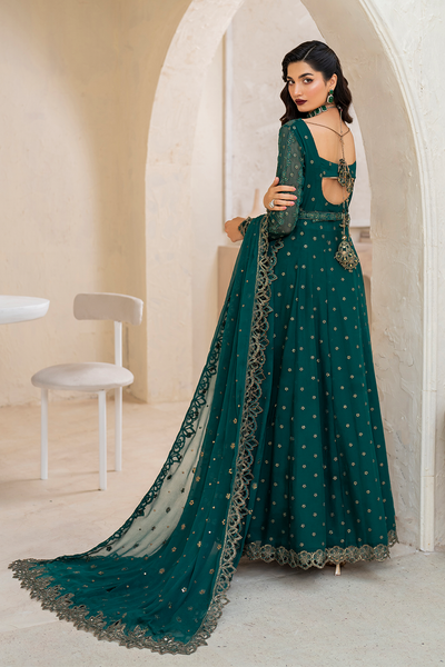 Iznik | Chinnon Chiffon | CC-47 Embroidered Chiffon -  Iznik Formal - Original Designer Dress - House of Maryam