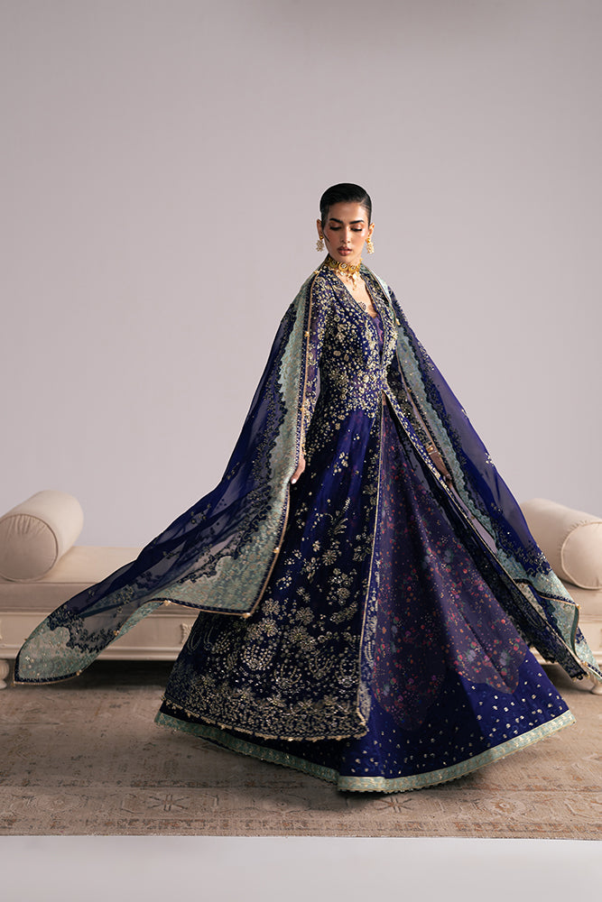 Suffuse Rishaal indigo organza pishwas and lehenga, photo 2