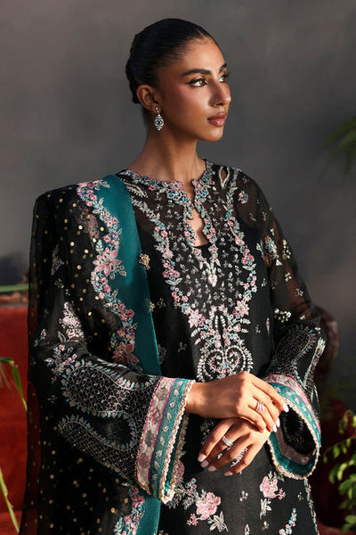 Afrozeh Larosea black khaadi net formal suit, photo 4