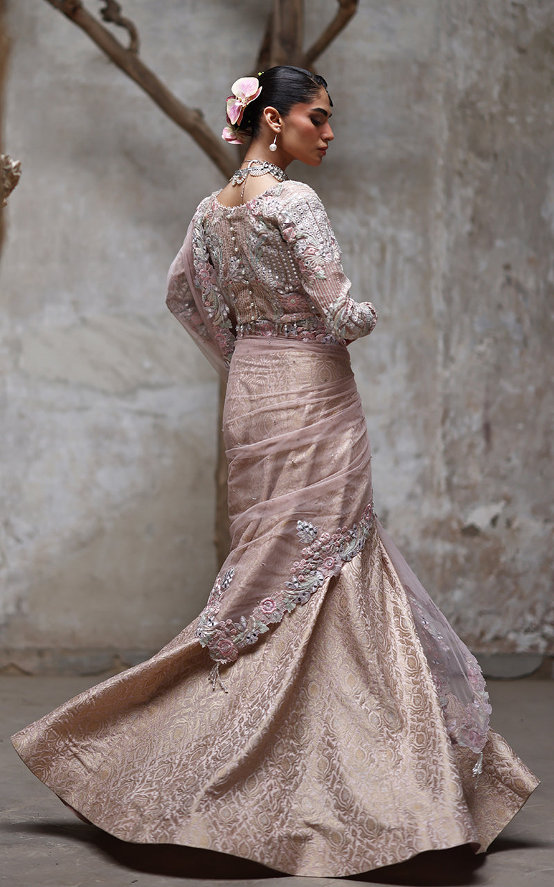 Threads and Motifs | Formal Dresses 25 | Organza Embroidered Blouse With Lehenga -  Threads and Motifs Ladies Clothes - Original Designer Dress - House of Maryam