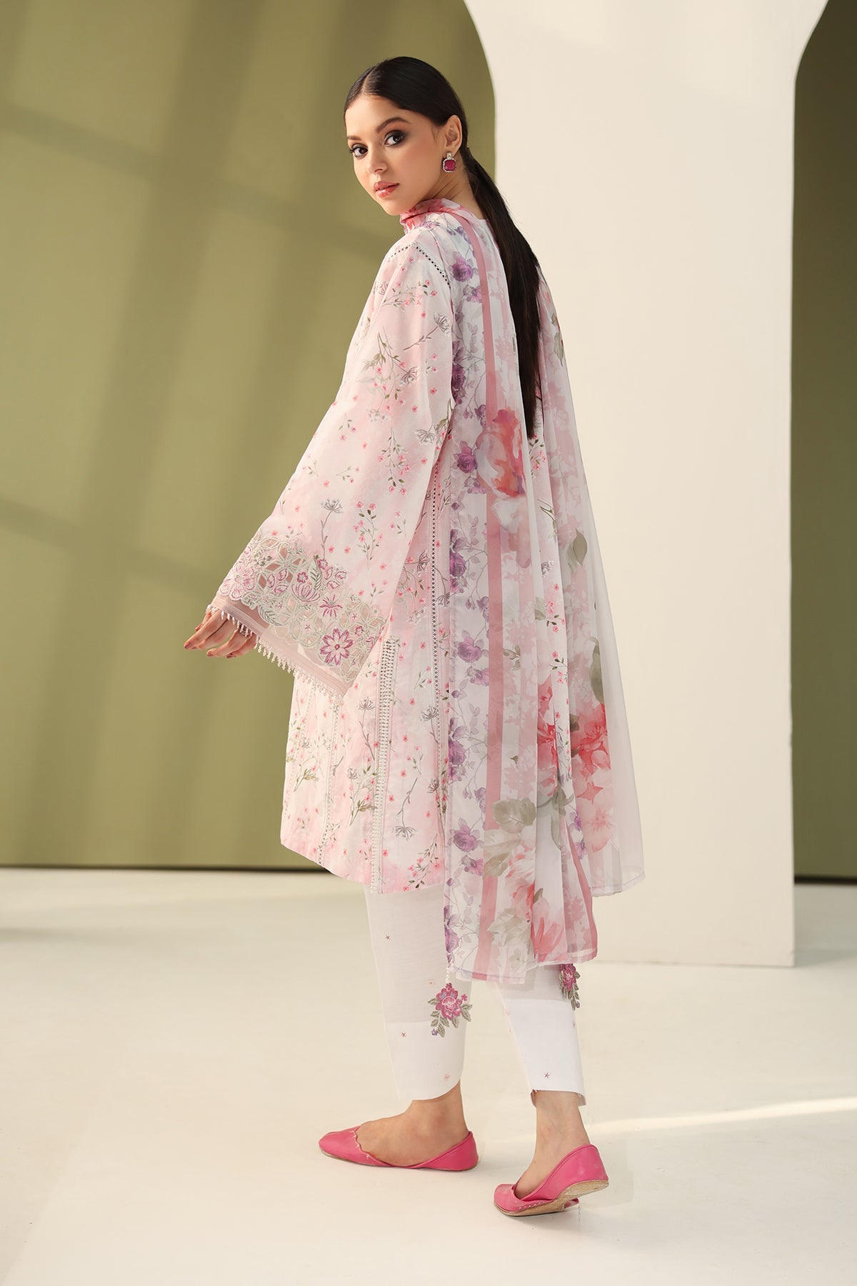Baroque | Eid Printique | EMBROIDERED PRINTED LAWN UF-4180 -  Baroque Ladies Clothes - Original Designer Dress - House of Maryam