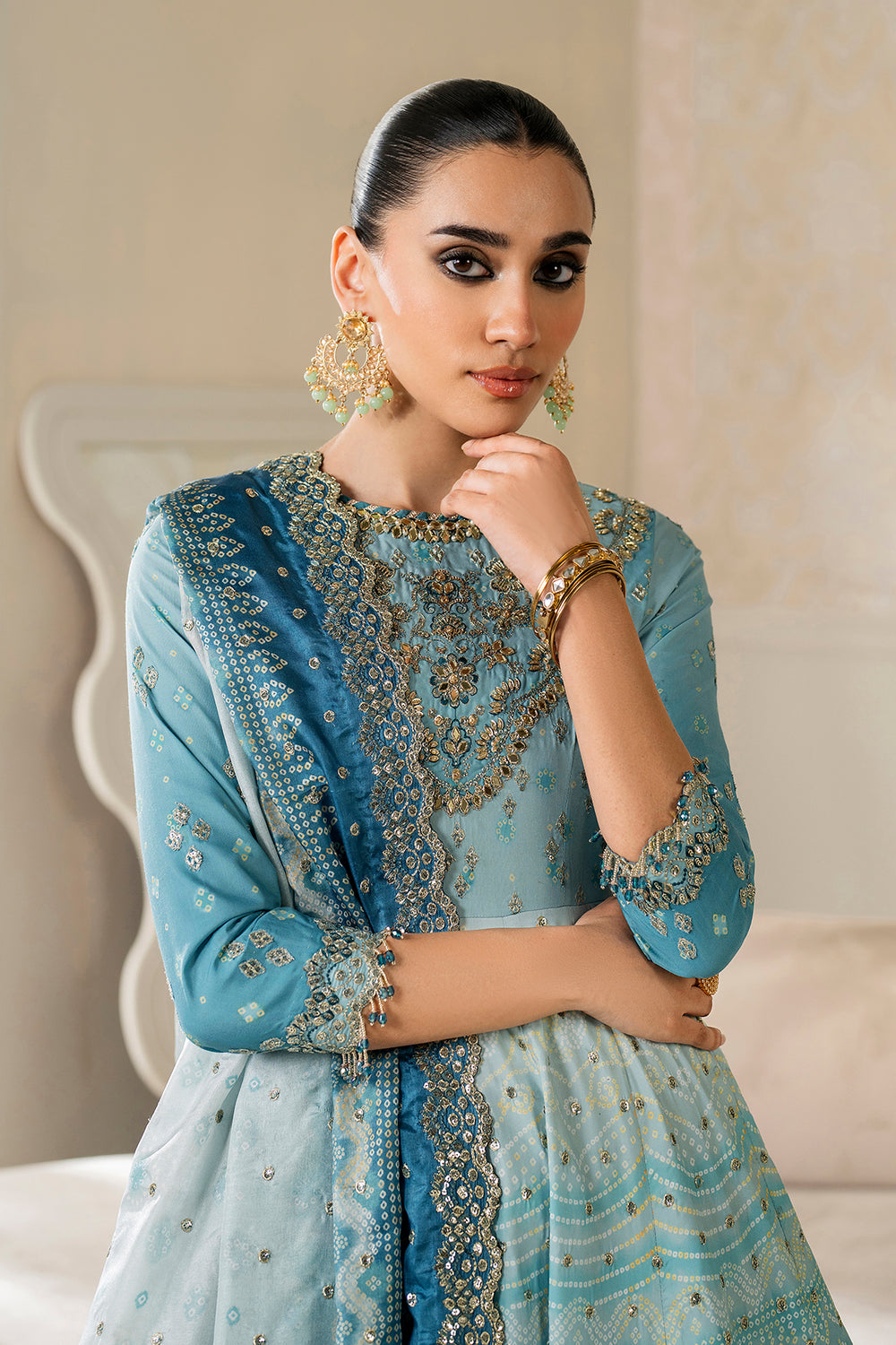 Baroque | Formals Collection | EMBROIDERED SILK UF-4162, image 3